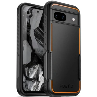 Abbildung von POETIC Neon Series Hülle Kompatibel mit Pixel 8A 5G 6,1 Zoll, Dual Layer Heavy Duty Robuste Leichte Schlanke Stoßfeste Outdoor Schutzhülle, Schwarz