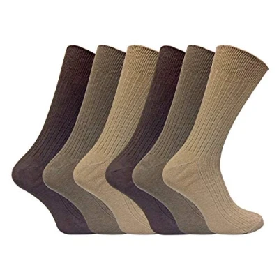 Abbildung von Sock Snob 6er pack herren schwarz business 100 prozent baumwolle socken/baumwollsocken für anzug (46 50 eur, SE002 Brown)