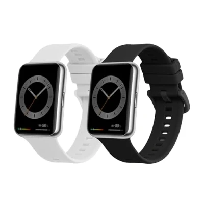 Abbildung von kwmobile 2X Sportarmband kompatibel mit Huawei Watch Fit 2 Armband Fitnesstracker Band Set aus TPU Silikon