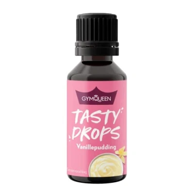 Abbildung von GymQueen Tasty Drops, Vanillepudding, Flavour Drops ohne Kalorien, 30ml