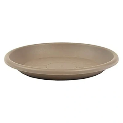 Abbildung von greemotion Blumentopfuntersetzer Taupe Untersetzer Blumen mit 24 cm Durchmesser Höhe 3,1 Pflanzkübel aus Kunststoff Pflanzenuntersetzer rund Pflanzen Untertopf