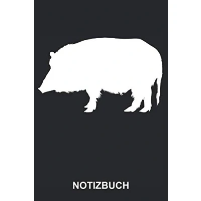 Abbildung von Notizbuch: Wildschwein Keiler Schwein Tiere Tiermotiv Niedlich Notizbuch, Tagebuch, Notizheft, Schreibheft ca. A5 mit Linien 120 Seiten liniert Softcover weißes Papier