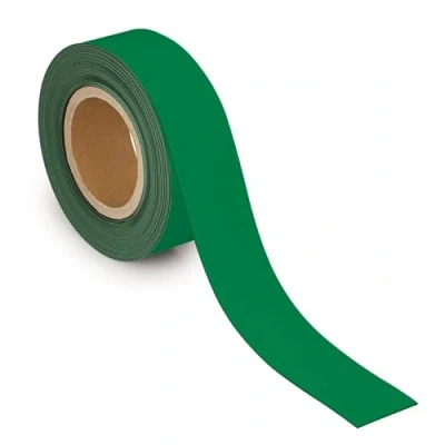 Abbildung von MAUL Kennzeichnungsband 50mm x 1mm Beschriftbares Band mit magnetischer Rückseite Vielseitig anwendbar in Büro, Werkstatt, Lager und Küche Individuell zuschneidbar 10m Länge Grün