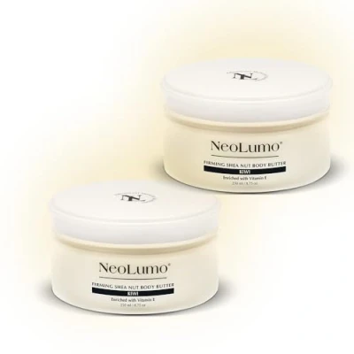 Abbildung von 2 Stück FIRMING Shea NUT BODY BUTTER Kiwi Straffende Körperbutter mit Nuss von Neolumo (ehemals ObeyYourBody)