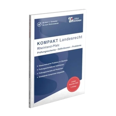 Abbildung von KOMPAKT Landesrecht Rheinland Pfalz: auf knapp 100 Seiten: Probleme und Definitionen im Überblick (KOMPAKT: Grundsätzlich jeder Problembereich 2 Seiten dargestellt)