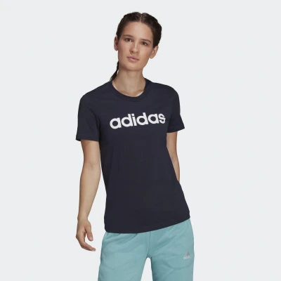 Abbildung von adidas Sportswear W LIN T Tshirt print, Damen, Größe: Small, Legend ink/white