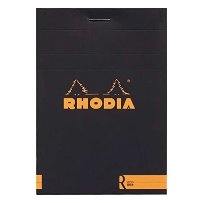 Abbildung von 10 x Rhodia Schreibblock Nr. 12 8,5x12cm 70 Blatt blanko schwar