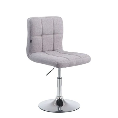 Abbildung von CLP Lounger Palma V2 Stoff I Höhenverstellbarer Polsterstuhl Mit Metallgestell In Chrom Optik Drehstuhl Metallgestell, Farbe:grau