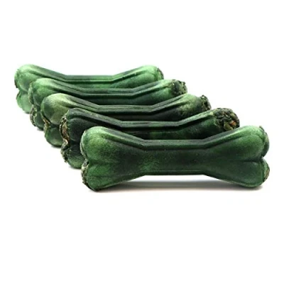 Abbildung von DOGBOSS 100% Natur Kauknochen Hundeknochen, Rinderhaut mit Dental Salbei, 5 Stück 22 cm