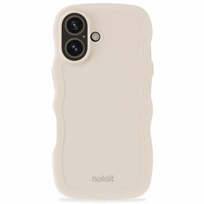 Abbildung von Apple iPhone 16 Hülle Recycelter Kunststoff Holdit Hard Case/Backcover Handyhülle Beige