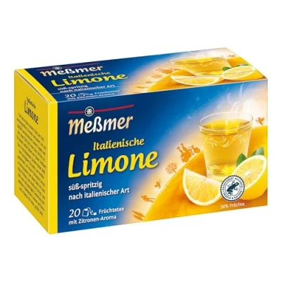 Abbildung von Meßmer Ländertee I Italienische Limone Tee 20 Teebeutel Glutenfrei Laktosefrei Vegan