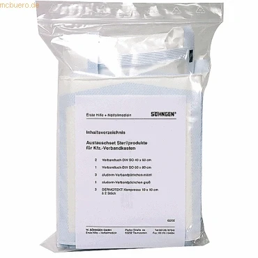 Abbildung von Söhngen Austauschset Sterilprodukte KFZ Verbandkasten DIN13164,2014 or