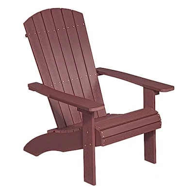 Abbildung von NEG Design Adirondack Stuhl Marcy Westport Chair Sessel täuschend echte Holzoptik, wetterfest, UV und farbbeständig rot braun