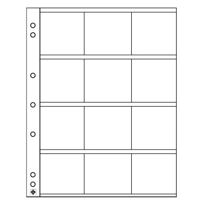 Abbildung von Leuchtturm, Numis, Blätter (4 Ringe) Münzrähmchen 50x50 mm. (12 Stk.) Transparent Abm: 193x217 pro 5 Stk.