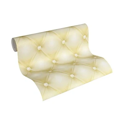 Abbildung von living walls Vliestapete &quot;Hermitage&quot;, Lederoptik, Moderne Tapete Glitzer Metallic