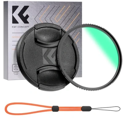Abbildung von K&amp;F Concept K Serie UV Filter 62mm mit Objektivdeckel, Schutzfilter 18 Schichten Nanobeschichtungen