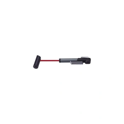 Abbildung von BBB Cycling Fahrrad Minipumpe Leichtgewicht Aluminium Integriertes Manometer mit Klappbare T Griff 250mm WindGun S BMP 57, Schwarz