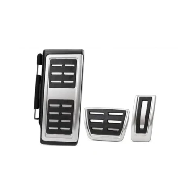 Abbildung von Pedalkappen Auto Pedale LHD at MT Pedal Pad Abdeckung Für Skoda KAMIQ Combi Scala Octavia 2017 2018 2019 2020 2021 2022 2023 Fußstütze Pedale(3 Pcs with Rest)