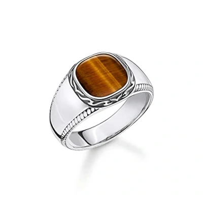 Abbildung von Thomas Sabo TR2388 826 2 Silberring für Herren Tigerauge