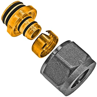 Abbildung von Euro Konus Gewinde Fitting alle Sorten Winkel Bogen Übergang T Stück Messing 1/2, 3/4, 1 Zoll &gt;&gt;&gt; Klemmverschraubung für Ø Rohr 14 x 2,0mm 3/4&quot; Eurokonus
