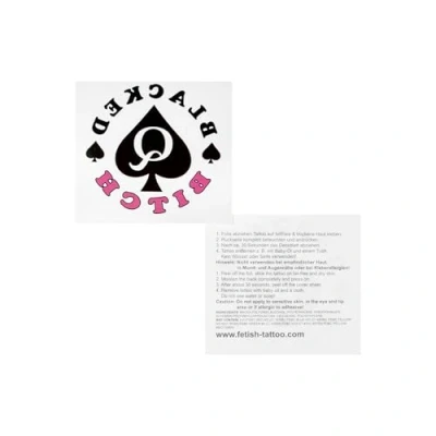 Abbildung von 10 x Blacked Bitch Tattoo Schriftzug und Symbol Kinky Fetish Temporary (10)