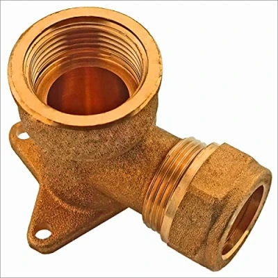 Abbildung von Klemmverschraubung für Kupferrohr alle Sorten Winkel Bogen Übergang T Stück ∅ 15 bis 28 mm &gt; Wandwinkel Ø 18mm x 3/4 Zoll