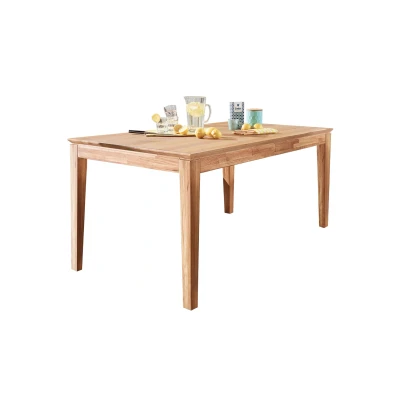 Abbildung von Massivart® Esstisch MATEO 140 200 cm ausziehbar / Butterfly Auszug Kernbuche, Tischplattenstärke 25 mm geölt 4 massive Standbeine