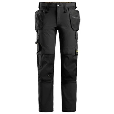 Abbildung von SNICKERS WORKWEAR 6271 AllroundWork Full Stretch arbejdsbukser med hylsterlommer, sort, størrelse Str: 052
