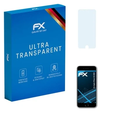 Abbildung von atFoliX Schutzfolie kompatibel mit Apple iPhone SE 2020 Folie, ultraklare FX Displayschutzfolie (3X)