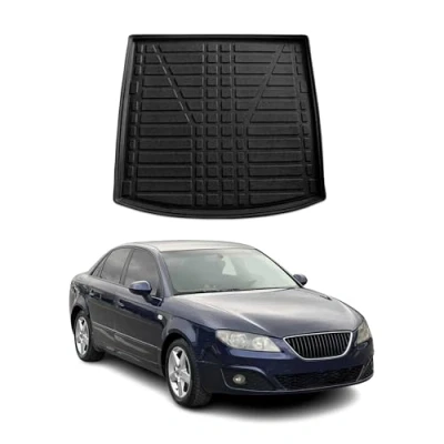 Abbildung von OMAC Kofferraumwanne Laderaumwanne kompatibel mit Seat Exeo 2008 2013 Gummi TPE Schwarz