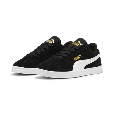 Abbildung von Puma CLUB II JR Unisex Sneaker low für Kinder, Größe: 35.5, Black/white/gold Schuhe