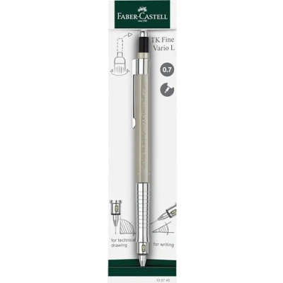 Abbildung von Faber Castell 135740 Druckbleistift TK Fine Vario L 0.7 mm, Champagne Gold, Minenbleistift mit Soft/Hart Mechanik