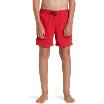 Abbildung von Quiksilver Everyday Solid Volley Badeshorts für Kinder, Größe: 140, High risk red