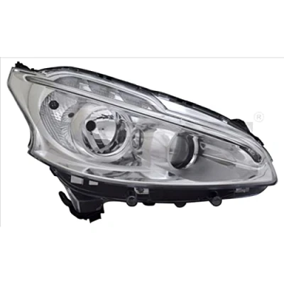 Abbildung von TYC 20 14353 16 2 Scheinwerfer rechts H7/H7, LED mit Tagfahrlicht für Rechtsverkehr LED, ohne Elektromotor PEUGEOT: 208 I Schrägheck