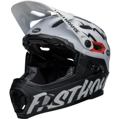 Abbildung von Bell Bike Unisex Erwachsene SUPER DH Spherical Helme, Matte/Gloss Black/White Fasth, L