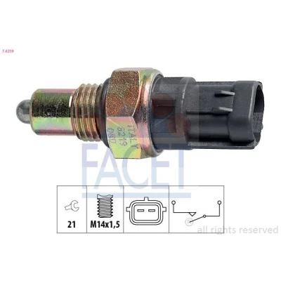 Abbildung von FACET 7.6219 Schalter, Rückfahrleuchte Made in Italy OE Equivalent SUZUKI: Splash, Jimny SUV, SX4 I Schrägheck, OPEL: Agila A
