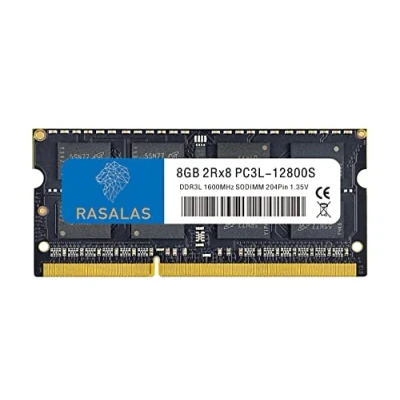 Abbildung von Rasalas DDR3L 8GB DDR3 1600MHz PC3L 12800 1x8GB Non ECC Unbuffered 1,35V CL11 2Rx8 Dual Rank SODIMM Laptop Memory RAM