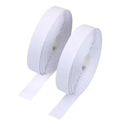 Abbildung von mumbi Klettband selbstklebend, Klett bestehend aus Haken und Flausch, Klettverschluss extra stark, 16mm x 1 Meter, Weiß