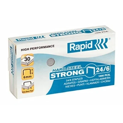 Abbildung von Rapid Heftklammern 24/6mm Strong, Hartstahl, 1000 Stück