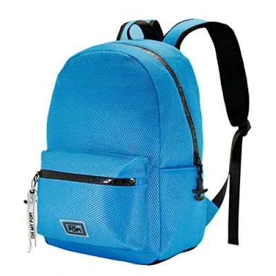 Abbildung von Oh My Pop! Cyan Neon Mesh Rucksack, Blau