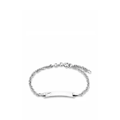 Abbildung von Amor Identarmband 925 Sterling Silber Damen Armschmuck, 16+2 cm, Silber, Kommt in Schmuck Geschenk Box, 2016490