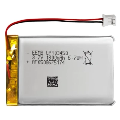 Abbildung von EEMB Lithium Polymer Akku 3,7 V 1800mAh 103450 Wiederaufladbarer Lipo mit JST Anschluss für VXI Blue Parrott bestätigen Sie die Polarität des Geräts und Anschlusses vor dem Kauf