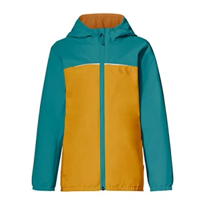 Abbildung von Vaude Turaco II Unisex Regenjacke / wasserabweisende Jacke für Kinder, Größe: 104, Burnt yellow