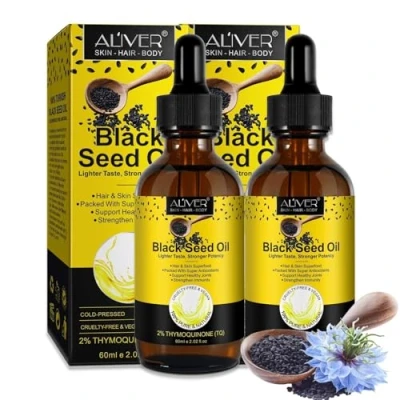 Abbildung von ALIVER Haaröl Schwarzkümmelöl Hautöl Bio Vegan Aliver, 2 tlg.,