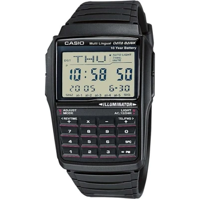 Abbildung von CASIO VINTAGE Chronograph DBC 32 1AES, Quarzuhr, Armbanduhr, Damen, Herren, retro, Taschenrechner, digital