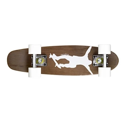 Abbildung von Ridge Skateboards Holz Ahorn Skateboard Mini Cruiser, Dark Dye NR1, komplett, 55cm, Maple Number 1, Weiß, 56 cm
