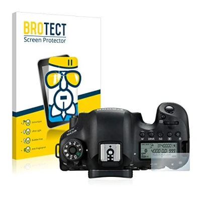 Abbildung von BROTECT Schutzglas für Canon EOS 6D (Schulterdisplay) Schutzfolie Panzer Folie Glas [Extrem Kratzfest 9H, Anti Fingerprint, Ultra Transparent]