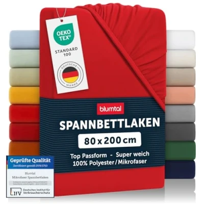Abbildung von Blumtal Spannbettlaken Basics, Mikrofaser, Gummizug: rundum, (1 Stück), Bettlaken bis 40cm Matratzenhöhe mit Rundumgummizug