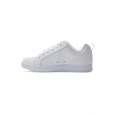 Abbildung von DC Shoes Court Graffik Sneaker low, Damen, Größe: 36, White/m silver Leder