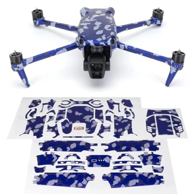 Abbildung von WRAPGRADE Skin Kompatibel mit DJI Air 3 (Stratosphere Blue DOT CAMO)
